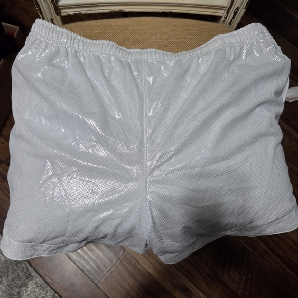 White/Silver Women's Shorts - Picture 6 of 7